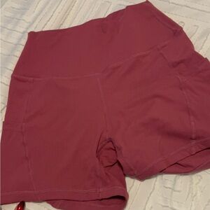 CNC Women's Pink High-Waisted Shorts with pockets and scrunch